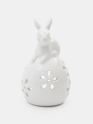 Lampion ceramiczny świecznik jajko z zającem 