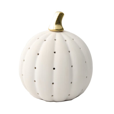 Lampion ceramiczny dynia Led dekoracja 17,5 cm