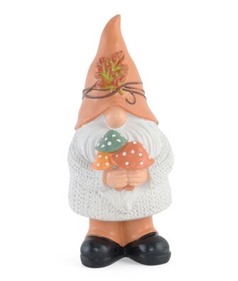 Figurka skrzat z grzybami dekoracja jesienna 15 cm