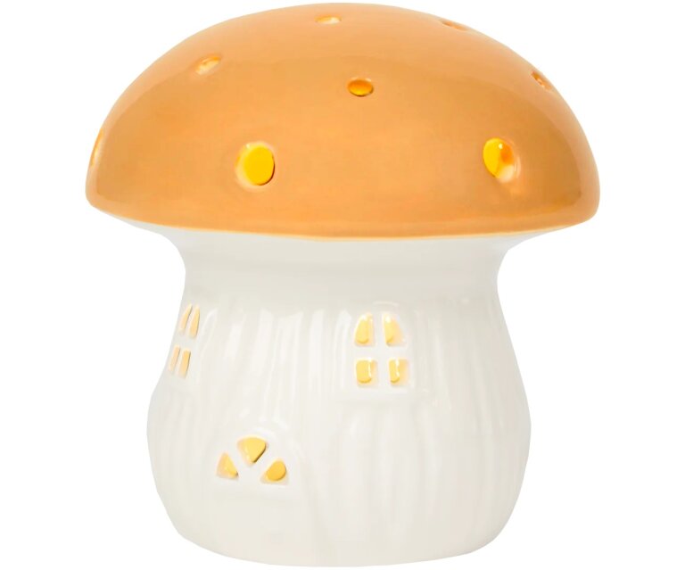 Lampion Led ceramiczny świecznik grzyb dekoracja-P (2)