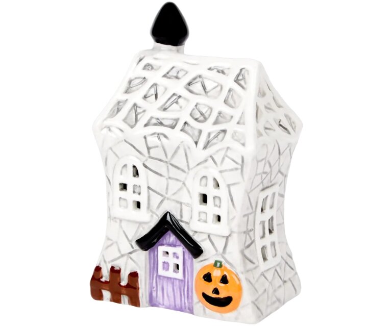Lampion Domek Led ceramiczny dekoracja Halloween-1 (1)