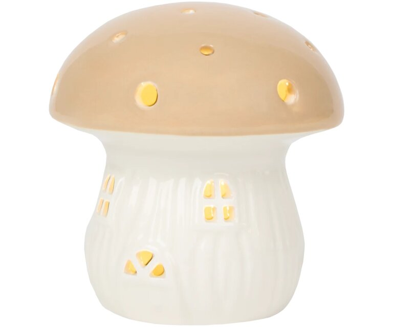 Lampion Led ceramiczny świecznik grzyb dekoracja-B (2)