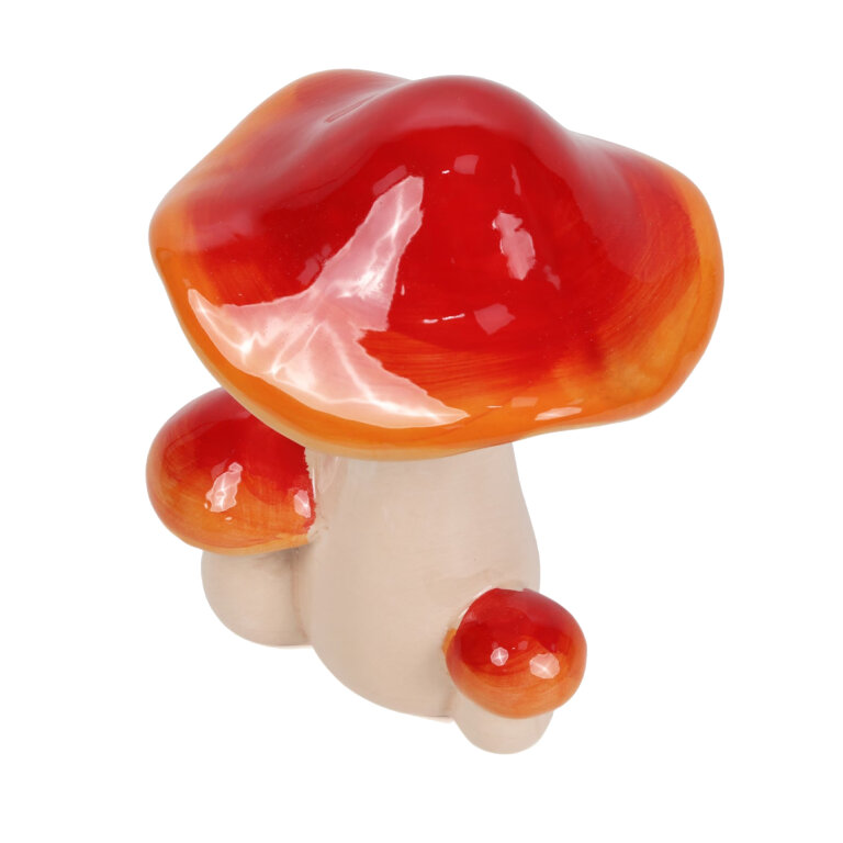 Figurka dekoracja ozdoba grzyb ceramiczny 17 cm (2)