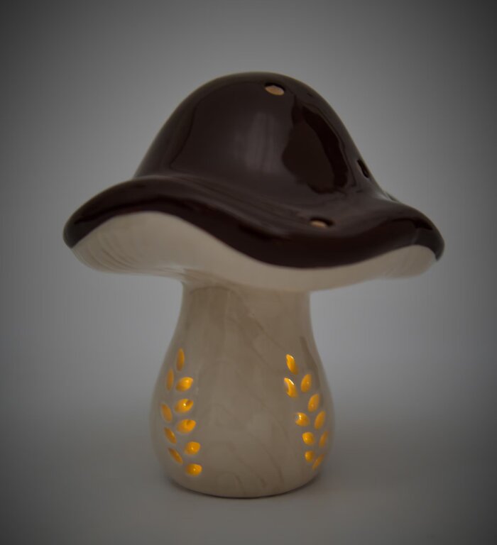 Lampion ceramiczny świecznik grzyb duży dekoracja (3)
