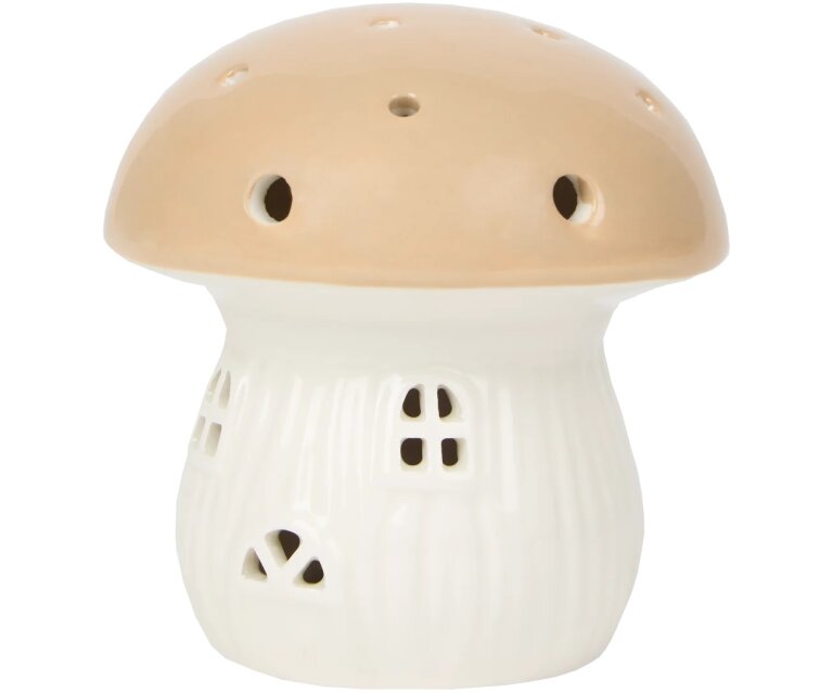 Lampion Led ceramiczny świecznik grzyb dekoracja-B (1)