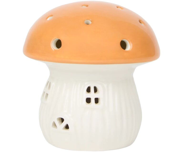 Lampion Led ceramiczny świecznik grzyb dekoracja-P (1)